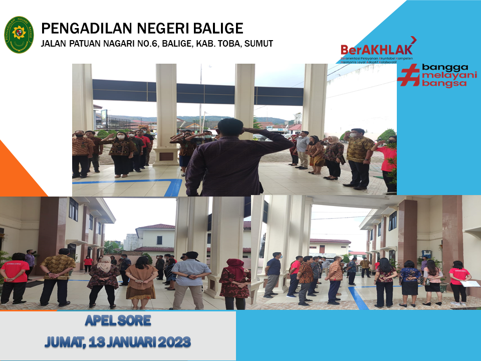 APEL SORE 13 JANUARI 2023